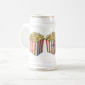 Popcorn-Cartoon-Abbildung Bierglas (Vorderseite Links)