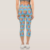 Popcorn-Cartoon-Abbildung Capri Leggings (Rückseite)