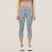 Popcorn-Cartoon-Abbildung Capri Leggings (Vorderseite)
