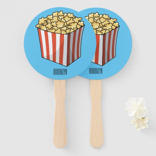 Popcorn-Cartoon-Abbildung Fächer (Vorne und Hinten)