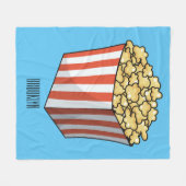 Popcorn-Cartoon-Abbildung Fleecedecke (Vorderseite (Horizontal))