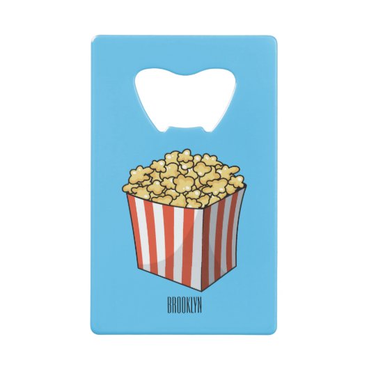 Popcorn-Cartoon-Abbildung Geldbeutel Flaschenöffner (Vorderseite)