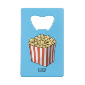Popcorn-Cartoon-Abbildung Geldbeutel Flaschenöffner (Rückseite)