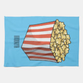 Popcorn-Cartoon-Abbildung Geschirrtuch (Horizontal)