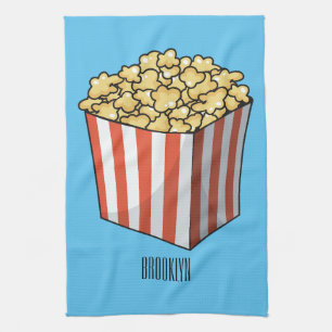 Popcorn-Cartoon-Abbildung Geschirrtuch