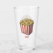 Popcorn-Cartoon-Abbildung Glas (Vorderseite)