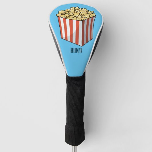 Popcorn-Cartoon-Abbildung Golf Headcover (Vorderseite)