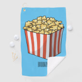 Popcorn-Cartoon-Abbildung Golfhandtuch (Insitu)