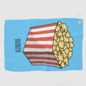 Popcorn-Cartoon-Abbildung Golfhandtuch (Horizontal)