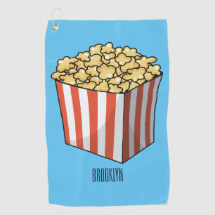 Popcorn-Cartoon-Abbildung Golfhandtuch