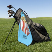 Popcorn-Cartoon-Abbildung Golfhandtuch (Gras)