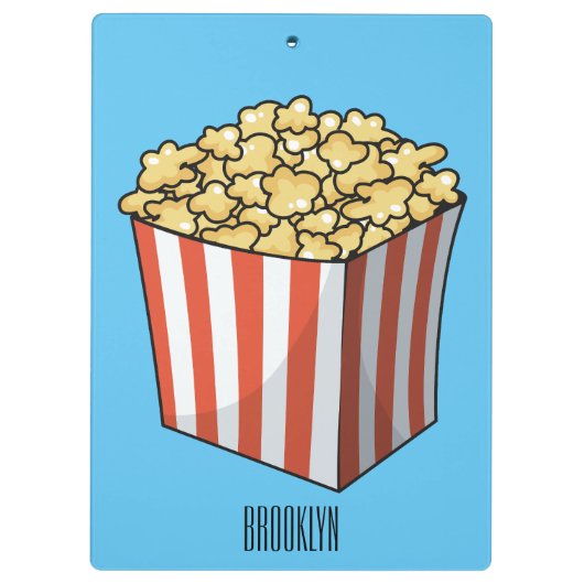 Popcorn-Cartoon-Abbildung Klemmbrett (Rückseite)