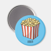 Popcorn-Cartoon-Abbildung Magnet (Vorderseite/Rückseite)