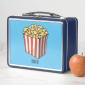 Popcorn-Cartoon-Abbildung Metall Brotdose (Beispiel)