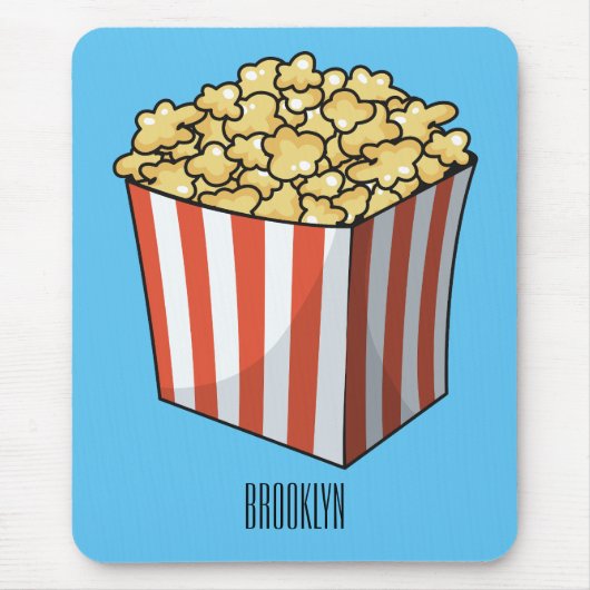 Popcorn-Cartoon-Abbildung Mousepad (Vorne)