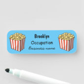 Popcorn-Cartoon-Abbildung Namensschild (Beispiel)