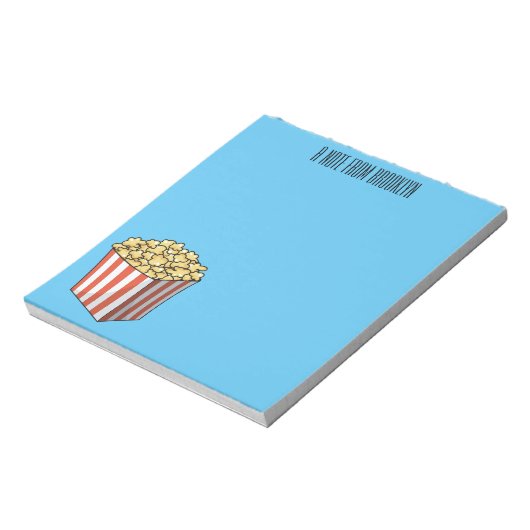 Popcorn-Cartoon-Abbildung Notizblock (Rotiert)