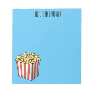 Popcorn-Cartoon-Abbildung Notizblock