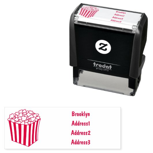 Popcorn-Cartoon-Abbildung Permastempel (Beispiel)