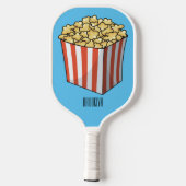 Popcorn-Cartoon-Abbildung Pickleball Schläger (Rückseite)