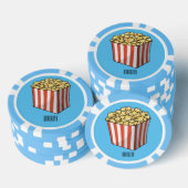 Popcorn-Cartoon-Abbildung Pokerchips (Stapel)