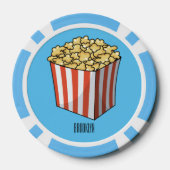 Popcorn-Cartoon-Abbildung Pokerchips (Rückseite)