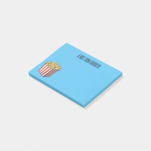 Popcorn-Cartoon-Abbildung Post-it Klebezettel (angewinkelt)