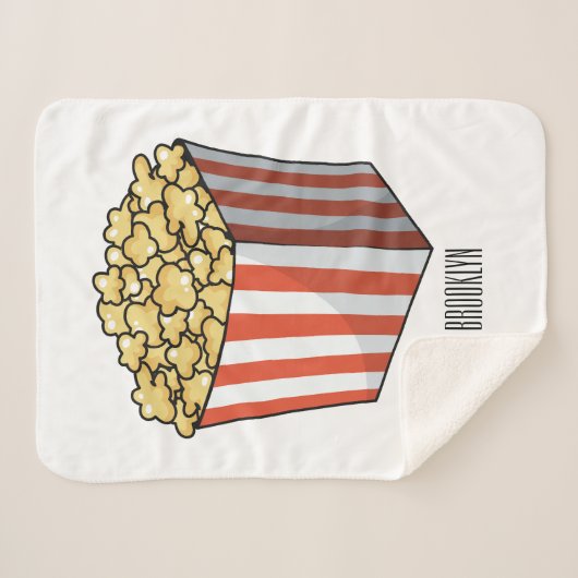 Popcorn-Cartoon-Abbildung Sherpadecke (Vorderseite (Horizontal))