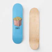 Popcorn-Cartoon-Abbildung Skateboard (Vorderseite)