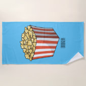 Popcorn-Cartoon-Abbildung Strandtuch (Vorderseite)