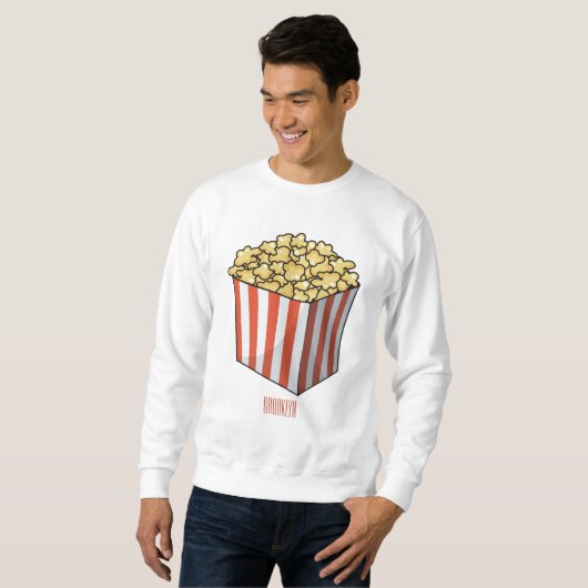 Popcorn-Cartoon-Abbildung Sweatshirt (Vorne ganz)