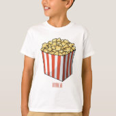 Popcorn-Cartoon-Abbildung T-Shirt (Vorderseite)