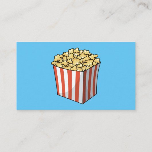 Popcorn-Cartoon-Abbildung Visitenkarte (Rückseite)