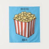 Popcorn-Cartoon-Abbildung Wandteppich (Vorderseite)