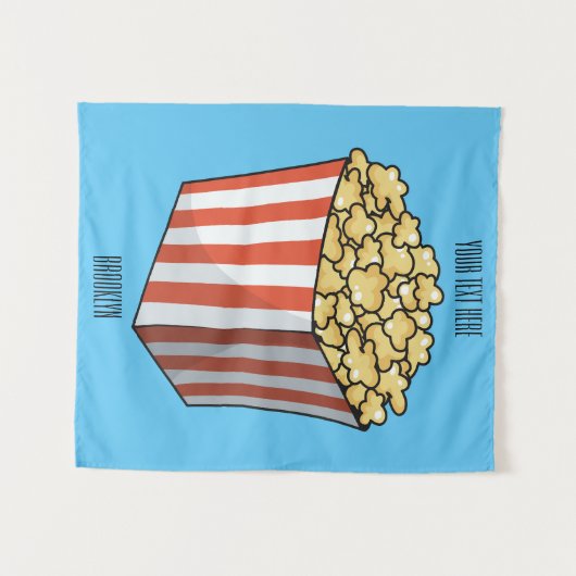 Popcorn-Cartoon-Abbildung Wandteppich (Vorderseite (Horizontal))