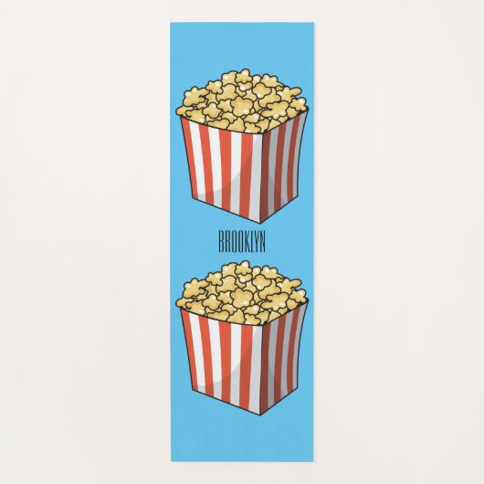 Popcorn-Cartoon-Abbildung Yogamatte (Vorderseite)