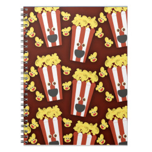 Popcorn Cartoon Frische illustrierte Musterkunst Notizblock