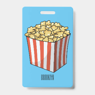 Popcorn-Cartoon-Illustration Ausweis
