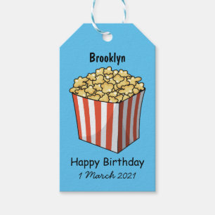 Popcorn-Cartoon-Illustration Geschenkanhänger