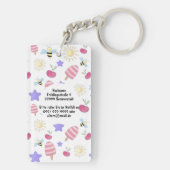 Popcorn Cartoon Notfall Schlüsselanhänger Kinder (Rückseite)