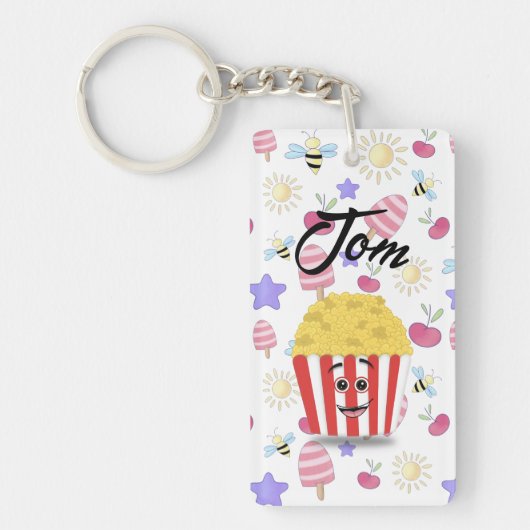 Popcorn Cartoon Notfall Schlüsselanhänger Kinder  (Vorderseite)