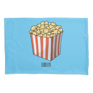 Popcorn-Cartoonillustration Kissenbezug
