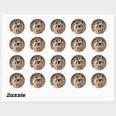Popcorn Cavalier Spaniel Welpen, Runder Aufkleber (Blatt)