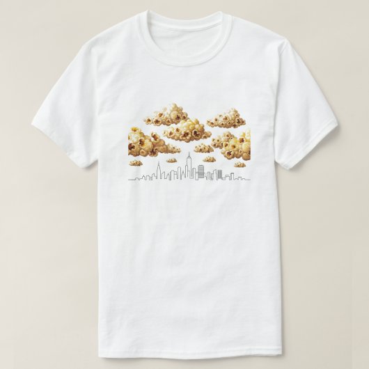 Popcorn City - Minimalistisch Funny Skyline T - Sh T-Shirt (Design vorne)