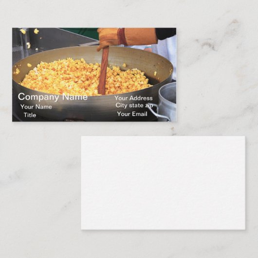 Popcorn Corn Kettle Visitenkarte (Vorne/Hinten)