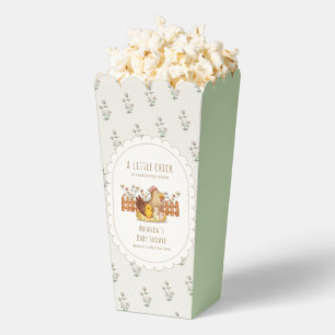 Popcorn Cottagecore Hühner Blumen Baby Shower Geschenkschachtel