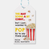Popcorn-Dankeschön-Geschenkanhänger Geschenkanhänger (Vorderseite)
