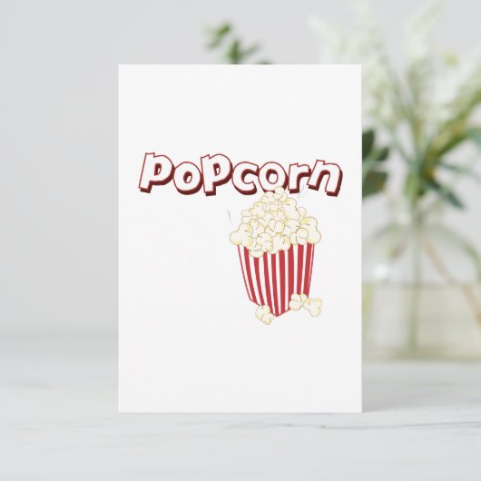 Popcorn Dankeskarte (Stehend Vorderseite)