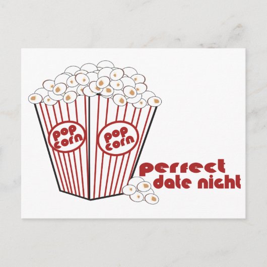Popcorn Date Night Postkarte (Vorderseite)