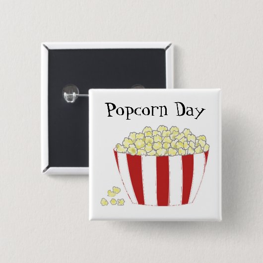 Popcorn Day Button (Vorne & Hinten)